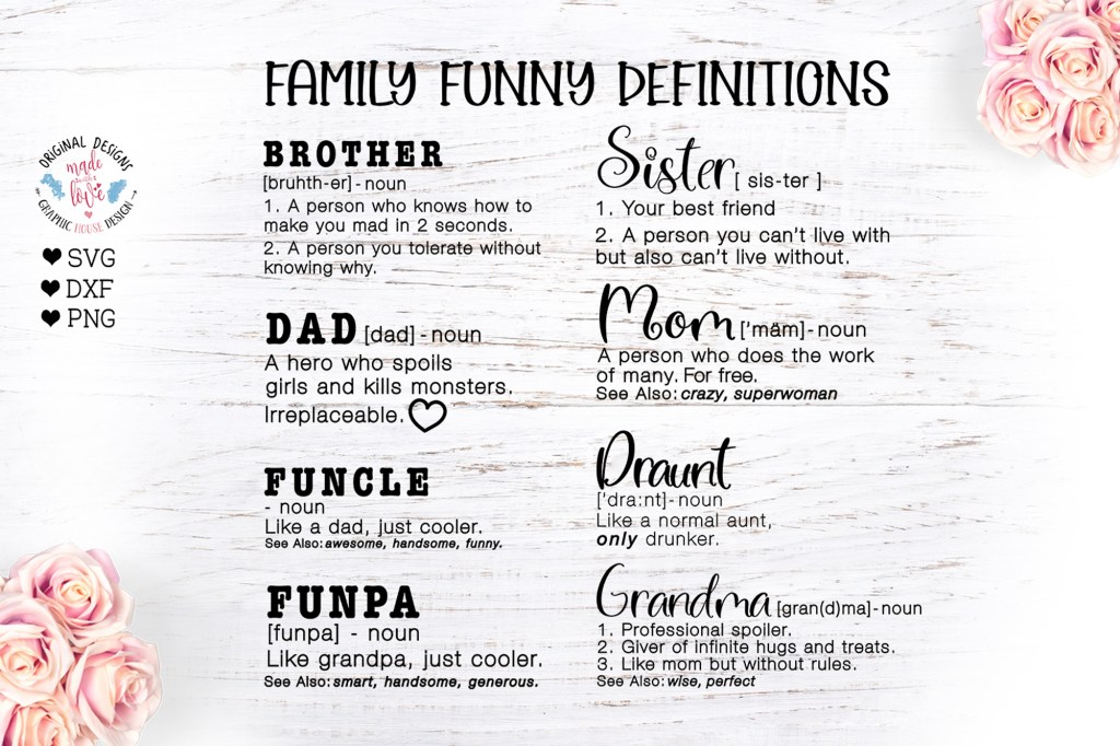 Funny Family Definition&nbsp;Bundle